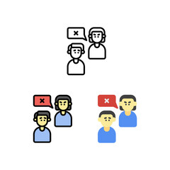 Problem person couple romance communication Icon, Logo, and illustration