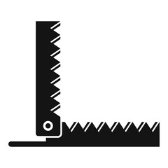 Steel animal trap icon, simple style