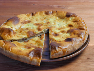Ajarian khachapuri on a platter