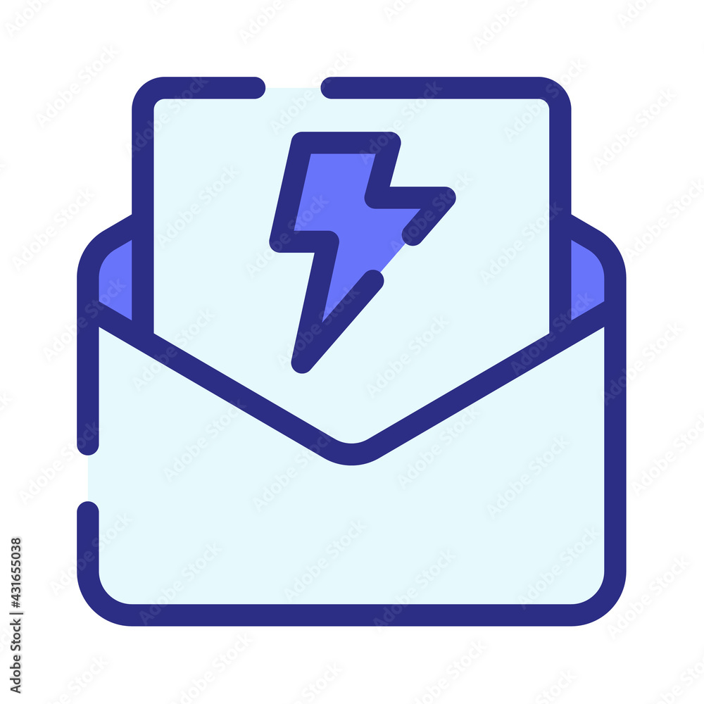 Poster promotion email flash sale single isolated icon with dash or dashed line style