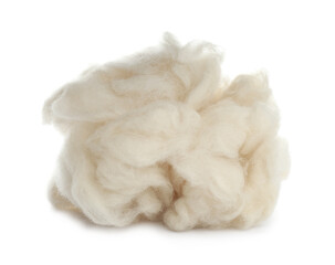 Heap of soft wool isolated on white