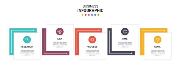 Infographic design with icons and 5 options or steps. Thin line vector. Infographics business concept. Can be used for info graphics, flow charts, presentations, web sites, banners, printed materials.