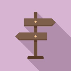 Sign board icon, flat style