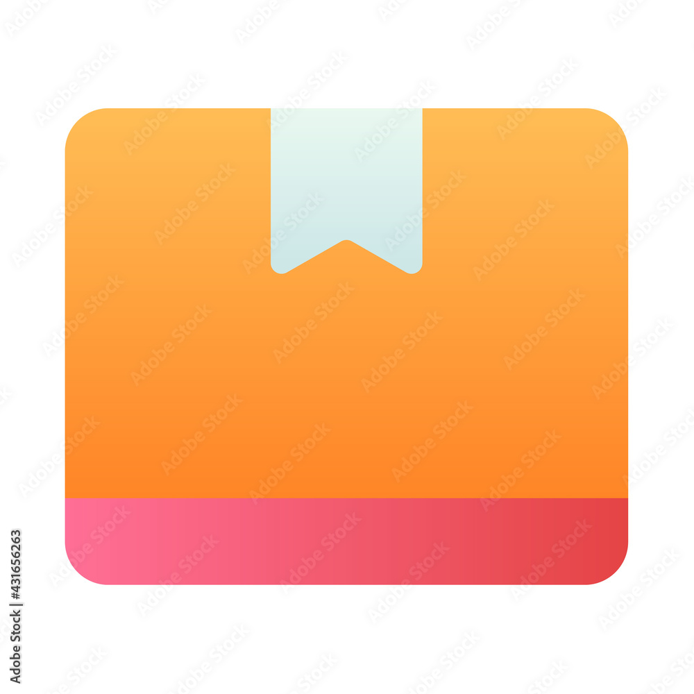 Poster product package item box single isolated icon with smooth style