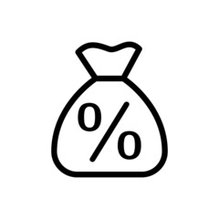 Commission icon vector set. percent illustration sign collection. tax symbol or logo.