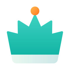 premium crown quality chosen single isolated icon with smooth style