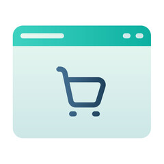 online shop marketplace web single isolated icon with smooth style