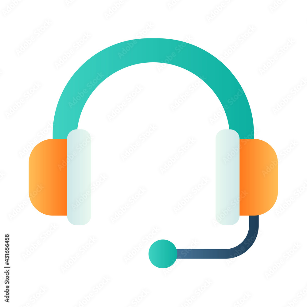 Poster customer service help support single isolated icon with smooth style