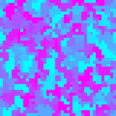 Seamless urban camouflage pattern. The pixel pattern in the foreground