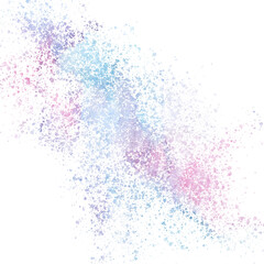 Blue and pink watercolor splashes. Ink drops. Ink drops on white background.