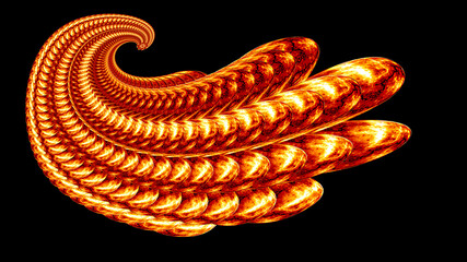 Background with fire wave weave and copy-space