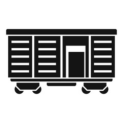 Illegal immigrants wagon icon, simple style