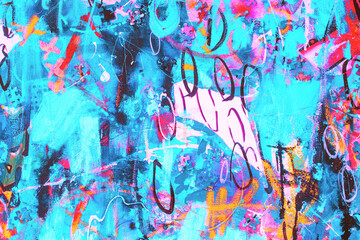 Original Hand drawn modern Multi Colored mixed media art canvas textured background . Abstract oil and acrylic painting creative collage of paper and puzzle pieces. Textured Contemporary Poster design