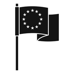 European union flag icon, simple style