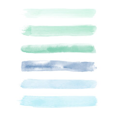 Classic Mint And Blue Shades Watercolor
