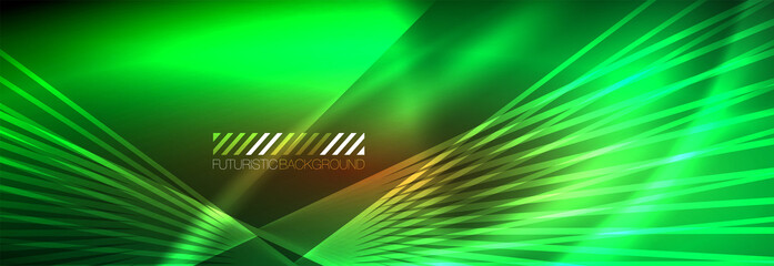 Neon dynamic beams vector abstract wallpaper background. Wallpaper background, design templates for business or technology presentations, internet posters or web brochure covers