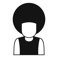Afro american immigrant icon, simple style