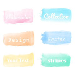Hand drawn watercolor stripes for design