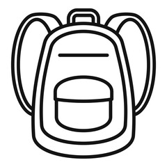 Obraz premium Immigrant backpack icon, outline style