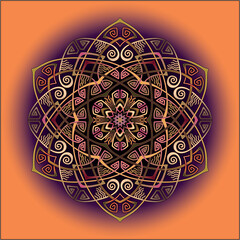 mandala art ornament for printing