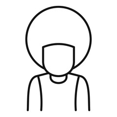 Afro american immigrant icon, outline style