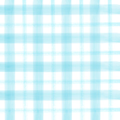 Pastel Blues watercolor seamless checkered pattern