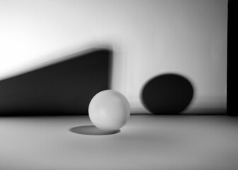 Table tennis ball with reflection