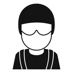 Obraz na płótnie Canvas Skydiver avatar icon, simple style