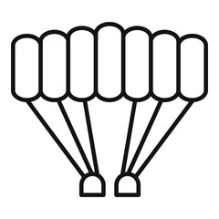 Air parachuting icon, outline style