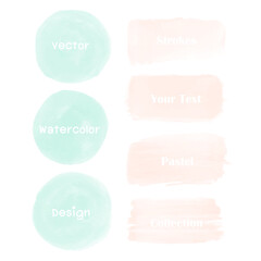 Set of watercolor stain