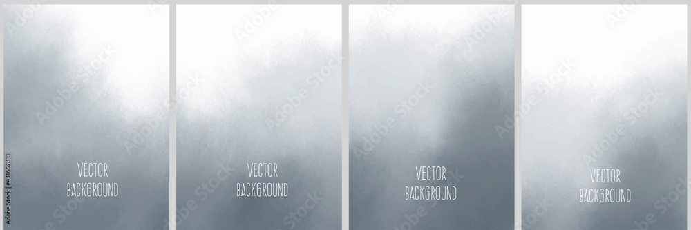Wall mural set of vector watercolour universal backgrounds with copy space for text