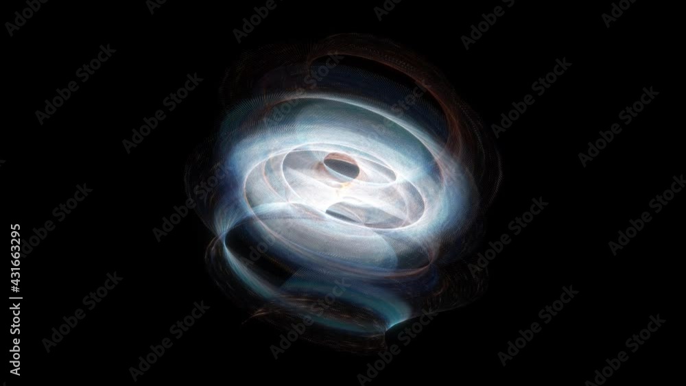 Poster 4k 3d rendering abstract art surreal organic object in swirl curve round wavy figure rotating seamle