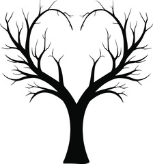 illustration of a heart shaped tree - 431663245