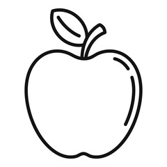 Fresh apple icon, outline style