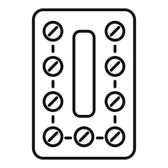 Hormones pills icon, outline style