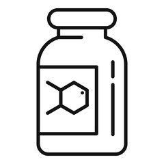 Hormones capsule icon, outline style