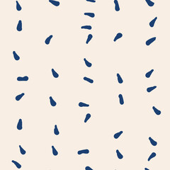 Indigo tie dye shibori vector seamless pattern. Minimalist geometric oriental  endless tile repeat in navy blue and white. Organic texture. Japanese traditional print.