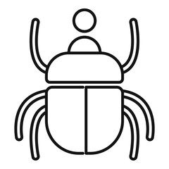 Obraz premium Scarab beetle bug icon, outline style