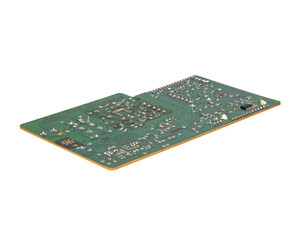 Electronic industrial microchip isolated on the white background