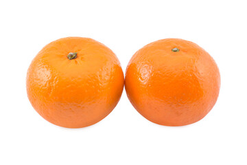 Ripe orange isolated on white background.