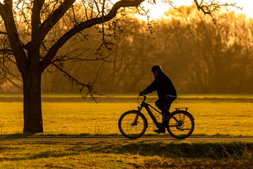 Obraz premium sunset on the field in Mosbach - Germany