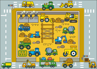 乗り物 働く車 イラスト 素材 セット その１１ Wall Mural 満載