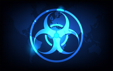Biological weapons background, Biological weapons concept, futuristic digital innovation background vector illustration