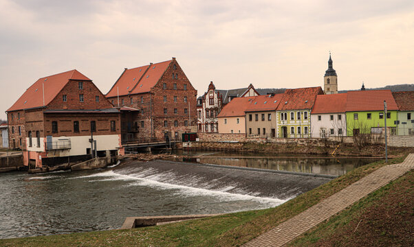 Laucha an der Unstrut; Historische Wasserm&uuml;hle und Altstadt