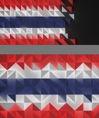 Abstract Thailand Flag 3D Render (3D Artwork)