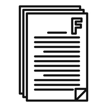 stack of papers with grade f clip art preview