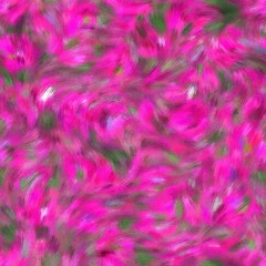 Obraz premium Seamless faux digital painted floral pattern print. High quality illustration. Procedural painting with realistic brush strokes in impressionistic style. Abstract art for surface design and print.