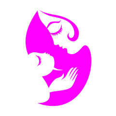 mother and child vector which can use for mother's day or new born baby for social media post