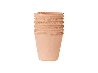 Small pots for farming if you don't have a large enough area. Isolated background