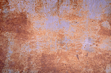 Abstract background of the rusted metal. Grunge old iron panel.